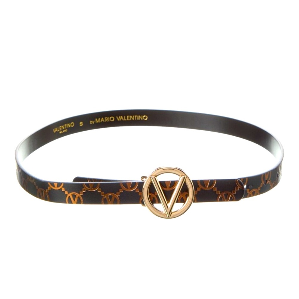 VALENTINO by MARIO VALENTINO Giusy Monogram Logo Buckle Belt size S
